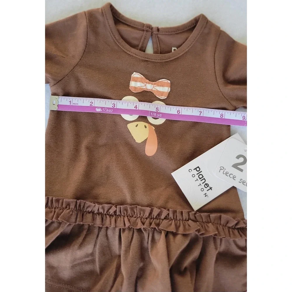 planet cotton New Born Baby Girls 2‎ piece set Of Thanksgiving